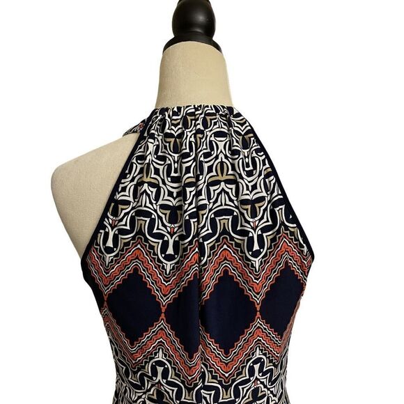 Laundry by Shelli Segal Geometric Designed Halter Design Dress (Small) - Picture 6 of 11